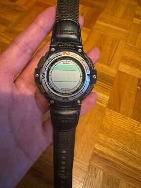 Casio Twin Sensor Digital Watch - Black with Yellow Accents